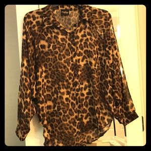 Cheetah print blouse